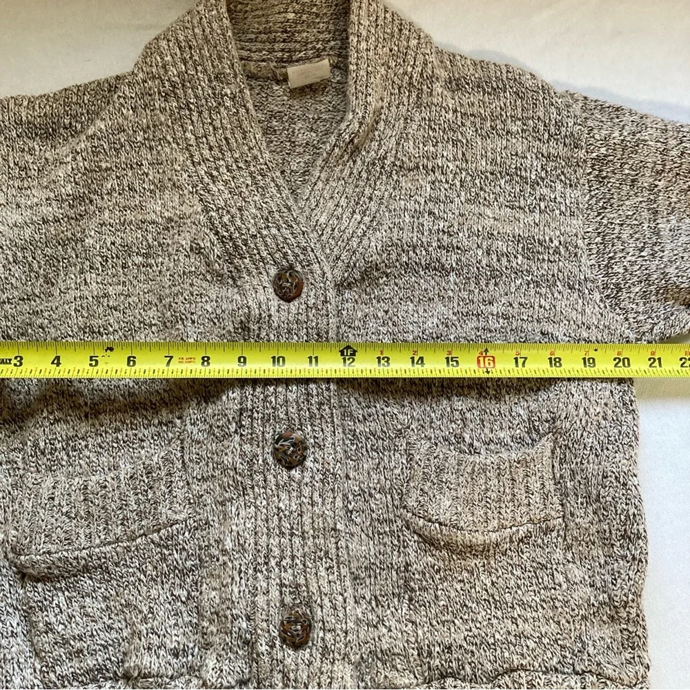 Willapa Bay Knits Women's Handmade Sweater Cardigan Button Front Pockets Beige S - Picture 10 of 16